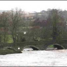 View of Slaney in major flood conditions below Clohamon bridge 